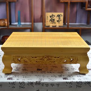弈流17cm榧木棋盘中式围棋墩雕龙棋桌香榧木棋具大规格棋盘带香味