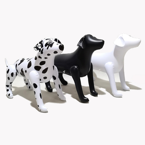 pvc充气动物模型塑料小狗玩偶宠物狗衣服拍照展示道具仿真狗玩具