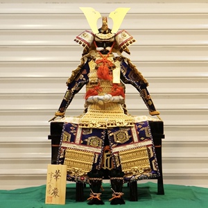 日本进口五月人形武士甲冑武将盔甲铠甲模型摆件兵人手办人偶装饰