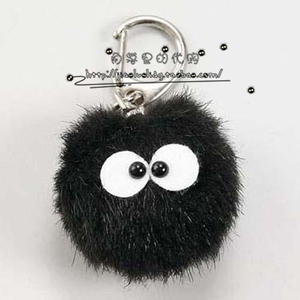 日本采购宫崎骏龙猫黑溜溜煤球精灵毛绒钥匙扣挂饰小挂件