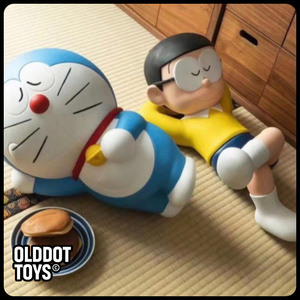 日本正版penguin toys哆啦a梦大号睡觉机器猫 叮当猫大雄手办潮玩