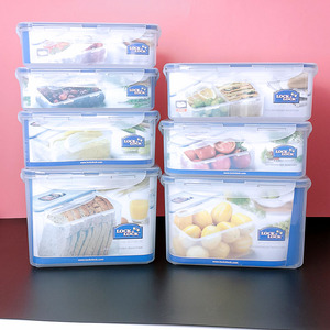 乐扣乐扣塑料保鲜盒冰箱冷冻食物密封分隔储物收纳盒长方形大容量