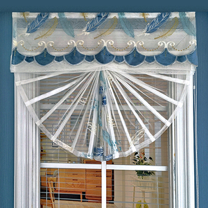 轻奢北欧罗马帘纱帘奢华卷帘隔断门帘田园提拉帘罗马帘升降小窗帘