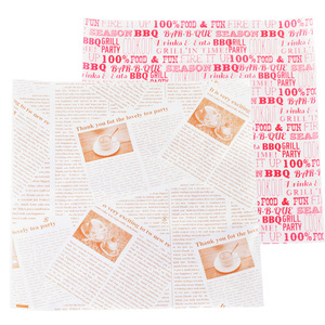 淋膜纸硅油纸防油吸油牛皮纸报纸薯条汉堡包三明治热狗托盘垫纸