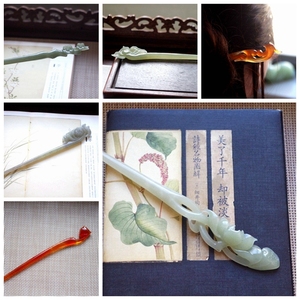 特惠 短簪微瑕发簪 汉服钗一图一物各种真玉簪子头饰 逸仙珠宝