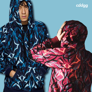 现货clot alienegra陈冠希黑荆棘迷彩联名卫衣男女拉链帽衫外套