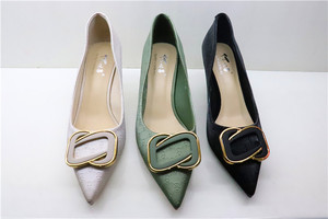 仟代喜女鞋2022款尖头高跟细跟性感百搭浅口套脚女单鞋6212015