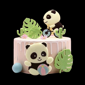 卡通小动物巧克力装饰硅胶模具 可爱超人熊猫蛋糕牛奶膏糖牌磨具