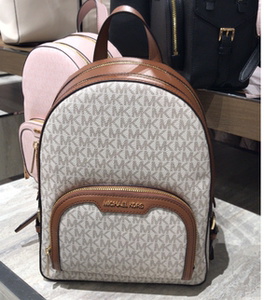 cc美国代购 michael kors mk 女士奥莱印花logo大号双肩包背包