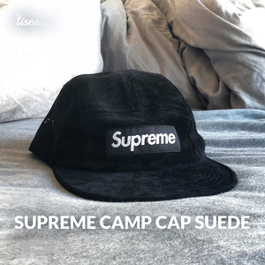 潮牌经典款  SUEDE CAMP CAP  鹿皮绒 平沿 露营帽 五片帽子