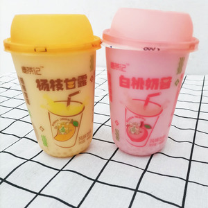 鹿茶记杨枝甘露味白桃奶昔风味饮料早餐冲饮品网红零食440ml瓶装