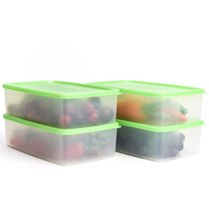 特百惠1.3L菜嫩果爽冷藏保鲜盒长方形冰箱密封储藏盒特价正品塑料