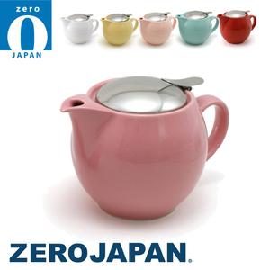 现货日本制zerojapan美浓烧陶瓷带滤网无铅功夫花茶咖啡茶壶450cc