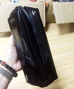 包邮 纪梵希 漆皮黑色铅笔包 化妆包 手包 专柜赠品