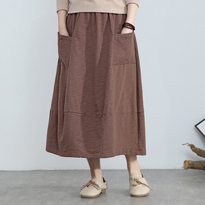 白色纯棉半身裙夏