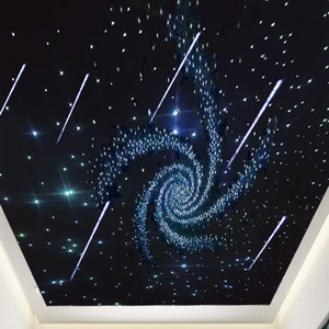 星空顶吊顶影院ktv影音室走廊卧室天花led灯流星七彩光纤满天星