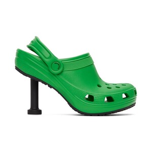 balenciaga/巴黎世家女士徽标橡胶绿色联名高跟鞋 221201ss1666