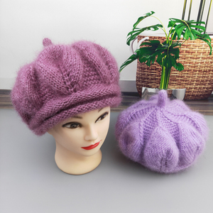 一安生活馆手工编织棒针成人帽子材料包一叶知秋女士松鼠绒毛线帽