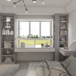 书桌书柜一体定做