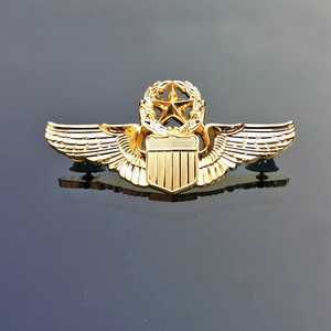 军迷美国飞行员章金属徽章标胸章军衔资历资格勋章胸徽胸牌帽徽