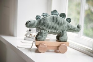 现货！ | 丹麦sebra 儿童拖车玩具毛线动物木质底座宝宝周岁礼物
