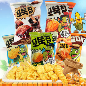 韩国进口零食 bts闵玧其同款好丽友乌龟麻辣玉米片80g 浓香玉米酥