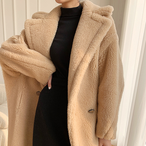 骆驼毛外套女羊驼绒