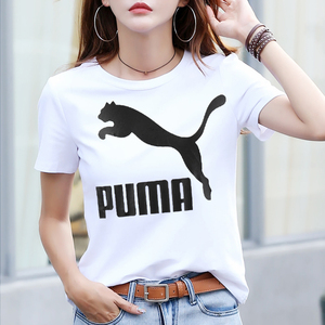 Puma彪马短袖女装2024夏季新款运动上衣半袖宽松白色T恤532281