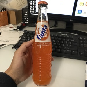 美国直邮fanta orange made in mexico 芬达汽水玻璃瓶355-1