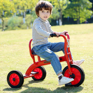 优贝幼儿园儿童三轮车双人脚踩车儿童自行车踩踏车幼教三轮车