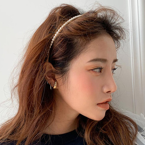 现货 韩国代购进口女秋夏stylenanda珍珠串发圈发箍发卡发夹