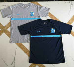中超球衣2021新款广州城训练服短袖富力足球服光板比赛定制队服