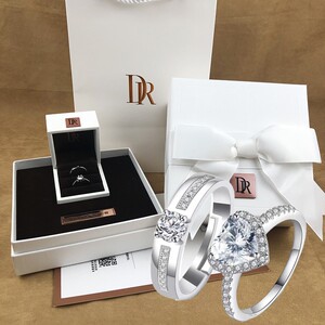 迪奥萃dr婚礼仪式交换戒指一克拉六爪钻戒求婚结婚用男女送情侣对