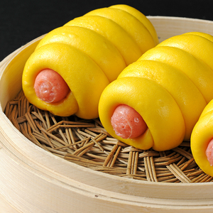 新品肠仔包子100g9个/袋热狗馒头玉米卷香肠肉早餐花卷健康小