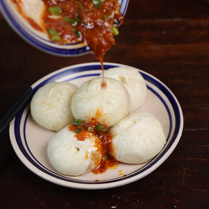 新货越佳鲜杭州嵊州薄皮豆腐灌汤鲜肉老面小笼包手工商用速冻早餐