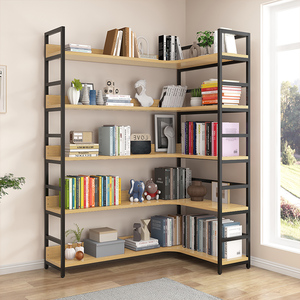 书架落地置物架客厅转角书柜家用靠墙铁艺多层收纳货架简易储物架