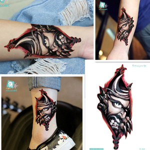 满10元包邮 万圣节妆容贴恐怖贴纸搞怪 恶鬼鬼爪防水纹身贴纸男女