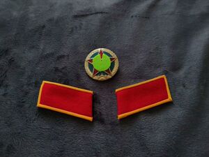 公发老货80年代85式陆款帽徽领章85帽徽85领章85式帽徽领章一套