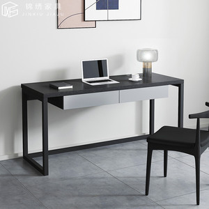 土巴牛家具有限公司淘宝灰色岩板会议桌长桌简约大理石家用书桌办公