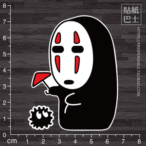 萌物无脸男卡通贴纸 防水行李箱旅行箱贴纸笔记本贴吉他贴画 q042