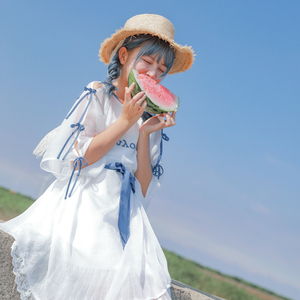 原创森女部落甜美初恋雪纺连衣裙夏2020新款小清新裙子仙女范超仙