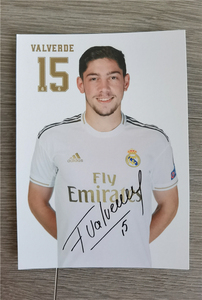 巴尔韦德 印刷签名 官方卡 白卡 皇家马德里 2019-2020赛季 皇马