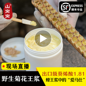 山窝窝山东蜂王浆蜂皇浆天然新鲜自产正品鲜活500g瓶装1斤