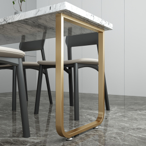 定制不锈钢腿脚吧台支架腿岛台支架单边厨柜脚梳妆台u型金属桌腿