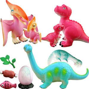 卡通恐龙玩具塑胶软胶霸王龙腕龙翼龙儿童男女宝仿真动物模型套装