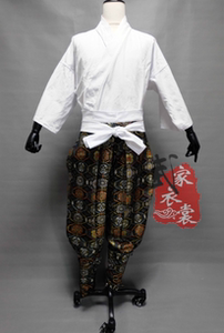 铠下着-马乘袴-日本盔甲服装-古代日本武士服装cos服-男士和服
