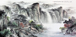 国画高雅山水画