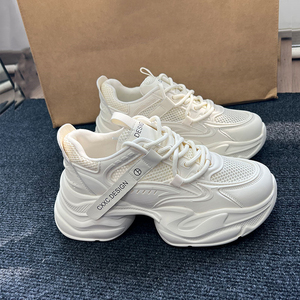 轻软舒适ad hepburn老爹鞋女厚底网面透气内增高女鞋2023新款夏季