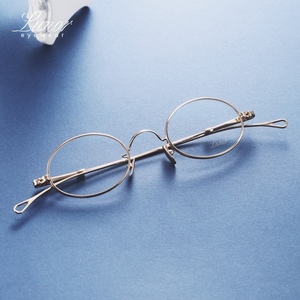 lunor新品m5 01德国手工文艺复古钛金属椭圆形框近视眼镜架 目下