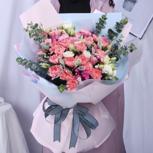 21朵康乃馨粉色